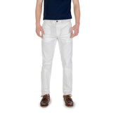 Borghese White Cotton Skinny Pants
